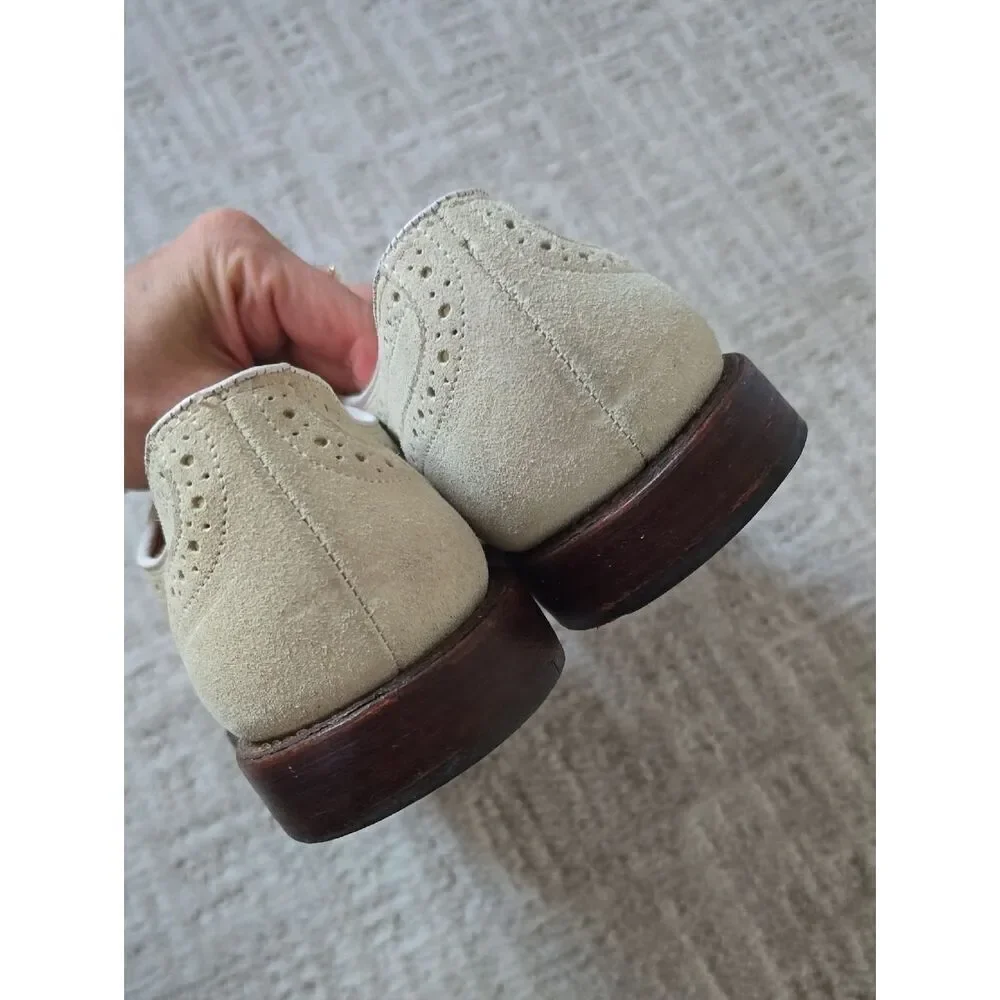 Allen Edmunds | Players Shoes - Cream Suede Wingtip Oxfords
